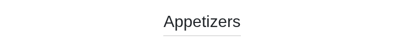 Menu category titles