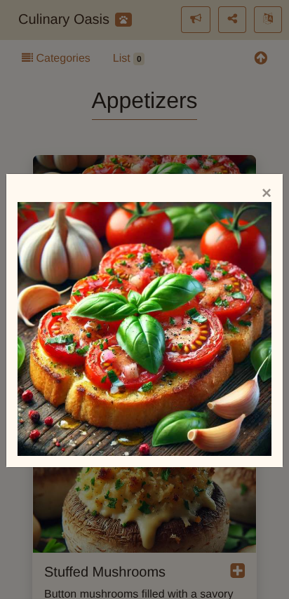 Menu item card - full image view
