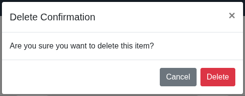 ‘Delete Confirmation’ window