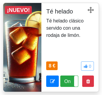 Tarjeta con imagen a la izquierda Tarjeta con imagen a la izquierda