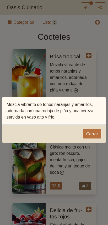 Tarjeta de artículo de menú: descripción completa Tarjeta de artículo de menú: descripción completa