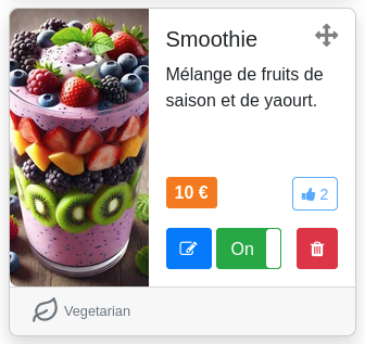 Carte d’article — image à gauche