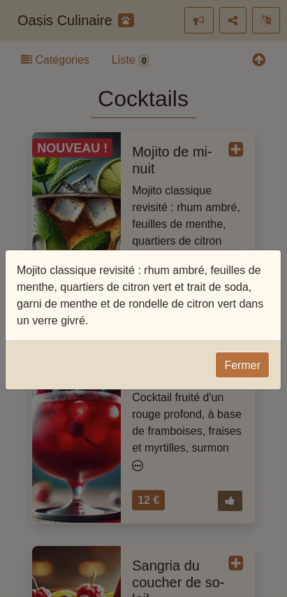 Carte d’article — description complète