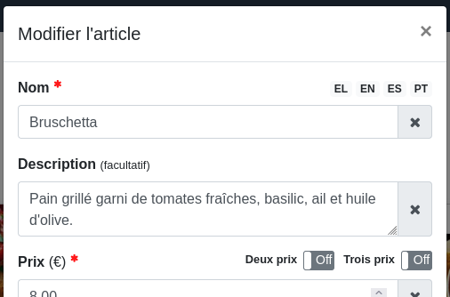 Modifier l’article — Traductions