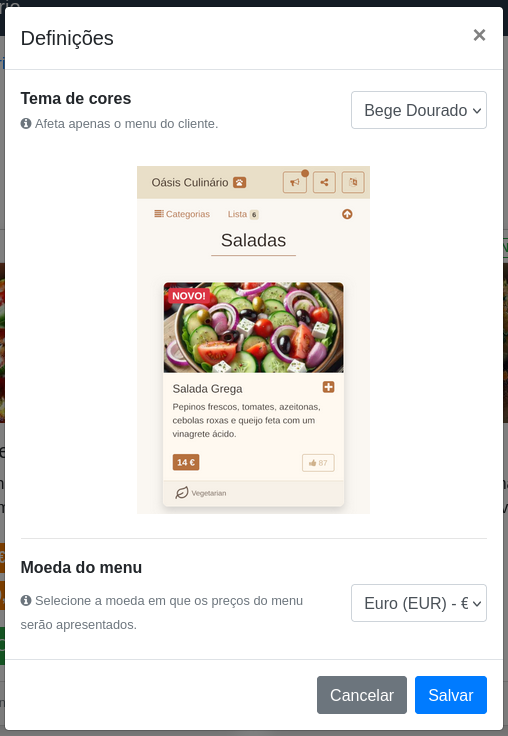 ’Janela “Definições” – Parte 1