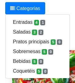 ‘Menu pendente “Categorias”’