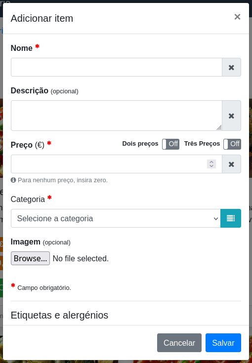 ’Janela “Adicionar item” – Parte 1