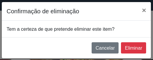‘Janela “Confirmação de eliminação”’
