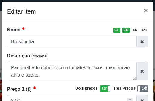 Editar item – Inserir tradução #2