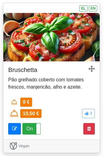 Cartão de item – Traduzido